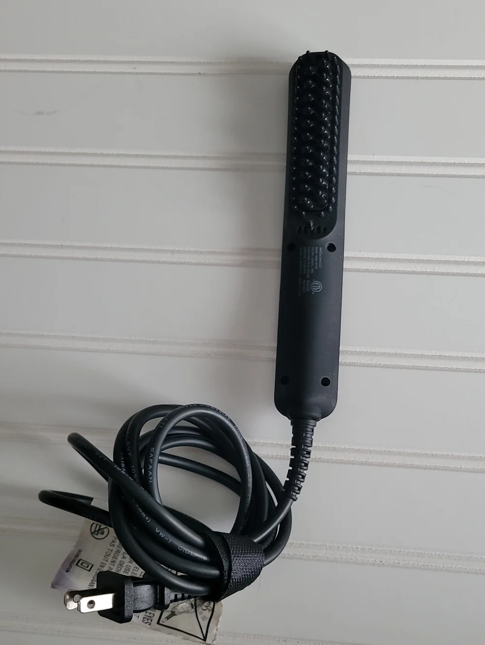 Black Men's Beard Straightener Brush